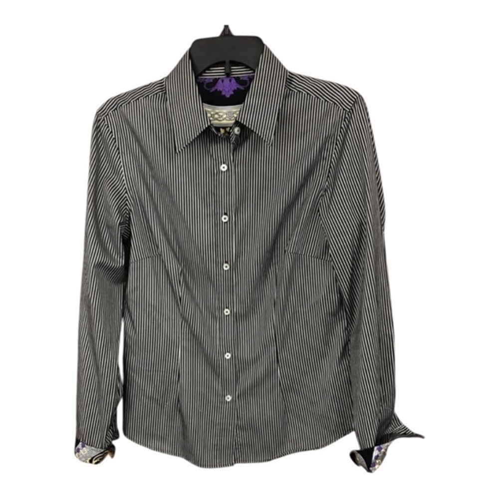 J MCLAUGHLIN STRIPED‎ BLOUSE 6